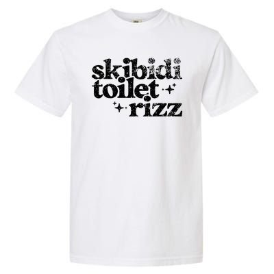 Skibidi Toilet Rizz Funny Meme Garment-Dyed Heavyweight T-Shirt