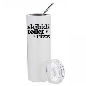 Skibidi Toilet Rizz Funny Meme Stainless Steel Tumbler