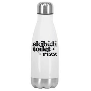 Skibidi Toilet Rizz Funny Meme Stainless Steel Insulated Water Bottle