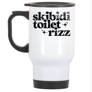 Skibidi Toilet Rizz Funny Meme Stainless Steel Travel Mug