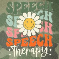 Speech Therapy Retro Speech Language Pathologist  Legacy Tie Dye Trucker Hat