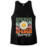 Speech Therapy Retro Speech Language Pathologist  Ladies PosiCharge Tri-Blend Wicking Tank