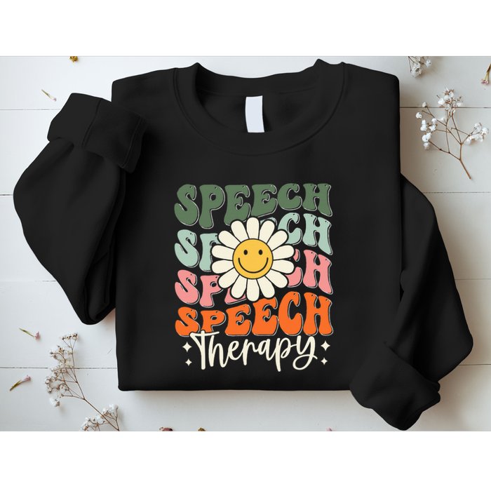 Speech Therapy Retro Speech Language Pathologist  Sweatshirt