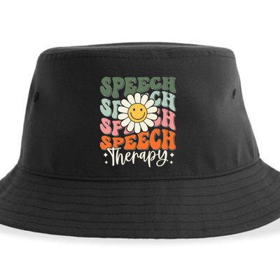 Speech Therapy Retro Speech Language Pathologist  Sustainable Bucket Hat
