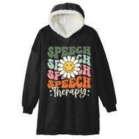 Speech Therapy Retro Speech Language Pathologist  Hooded Wearable Blanket
