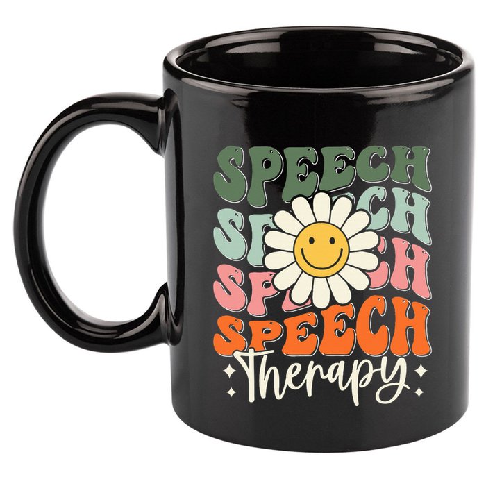 Speech Therapy Retro Speech Language Pathologist  11oz C Handle Ceramic Mug