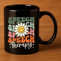 Speech Therapy Retro Speech Language Pathologist  11oz C Handle Ceramic Mug