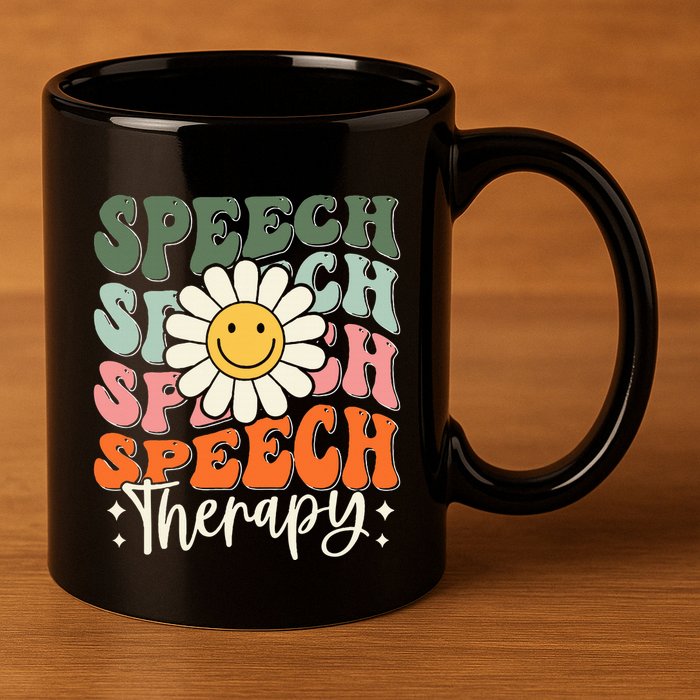 Speech Therapy Retro Speech Language Pathologist  11oz C Handle Ceramic Mug
