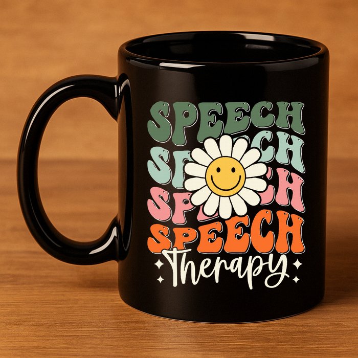 Speech Therapy Retro Speech Language Pathologist  11oz C Handle Ceramic Mug