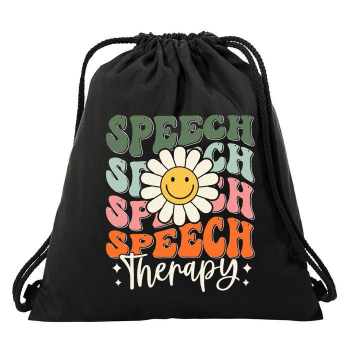 Speech Therapy Retro Speech Language Pathologist  Drawstring Bag