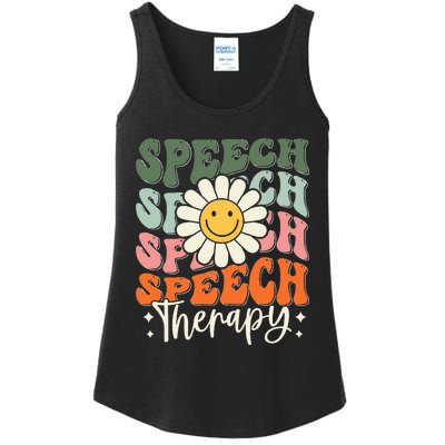 Speech Therapy Retro Speech Language Pathologist  Ladies Essential Tank