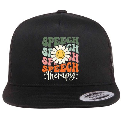 Speech Therapy Retro Speech Language Pathologist  Flatbill Hat