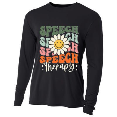 Speech Therapy Retro Speech Language Pathologist  Cooling Performance Long Sleeve Crew