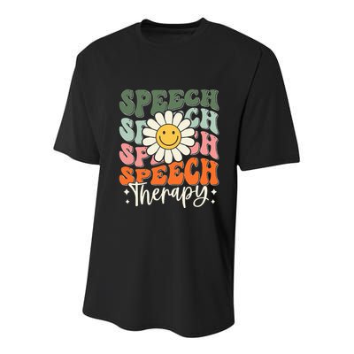 Speech Therapy Retro Speech Language Pathologist  Youth Performance Sprint T-Shirt