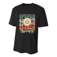 Speech Therapy Retro Speech Language Pathologist  Youth Performance Sprint T-Shirt