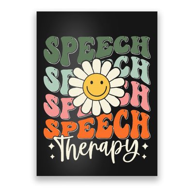 Speech Therapy Retro Speech Language Pathologist  Poster