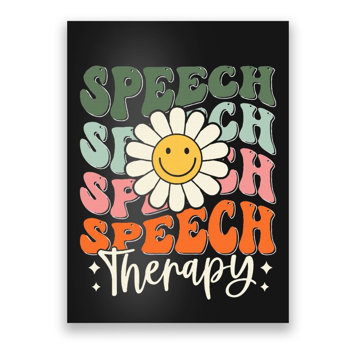 Speech Therapy Retro Speech Language Pathologist  Poster