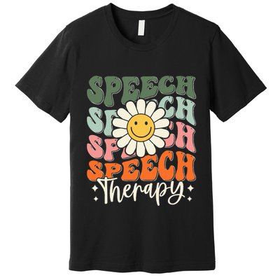 Speech Therapy Retro Speech Language Pathologist  Premium T-Shirt