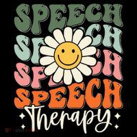Speech Therapy Retro Speech Language Pathologist  Sustainable Knit Beanie