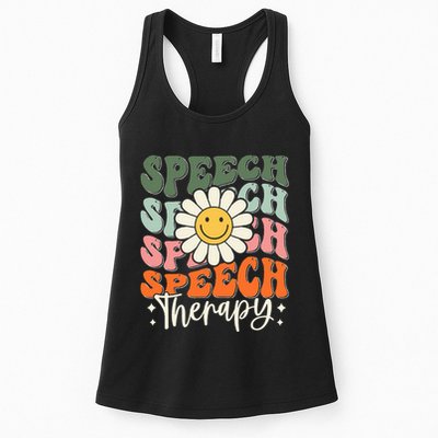 Speech Therapy Retro Speech Language Pathologist  Womens Tank Top