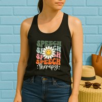 Speech Therapy Retro Speech Language Pathologist  Womens Tank Top