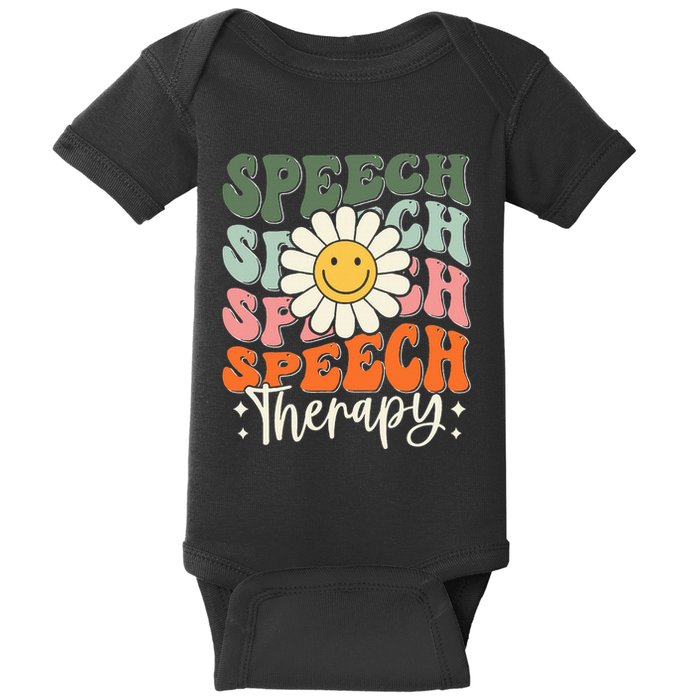 Speech Therapy Retro Speech Language Pathologist  Baby Bodysuit