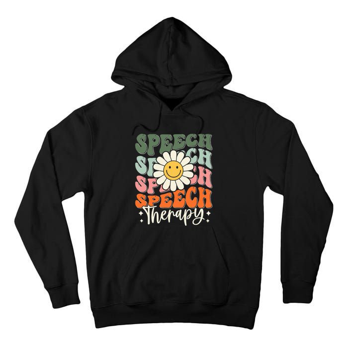 Speech Therapy Retro Speech Language Pathologist  Tall Hoodie