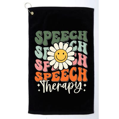 Speech Therapy Retro Speech Language Pathologist  Golf Towel