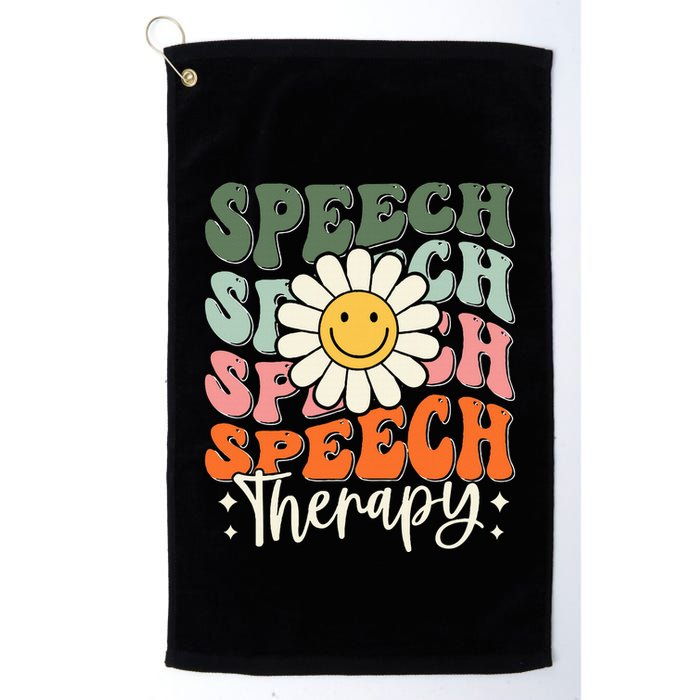 Speech Therapy Retro Speech Language Pathologist  Golf Towel
