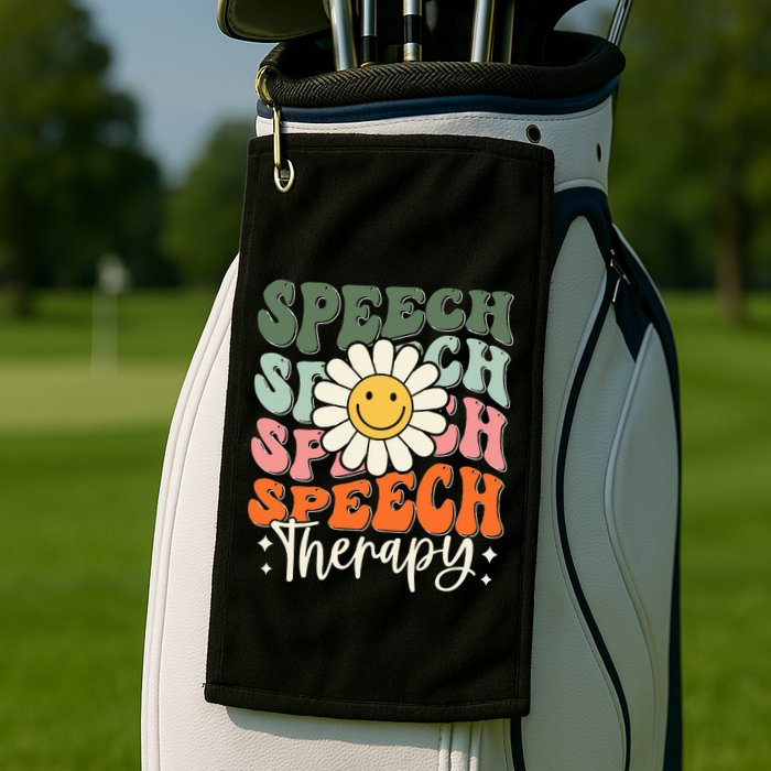 Speech Therapy Retro Speech Language Pathologist  Golf Towel