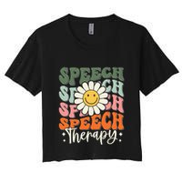 Speech Therapy Retro Speech Language Pathologist  Crop Top