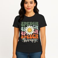 Speech Therapy Retro Speech Language Pathologist  Womens T-Shirt