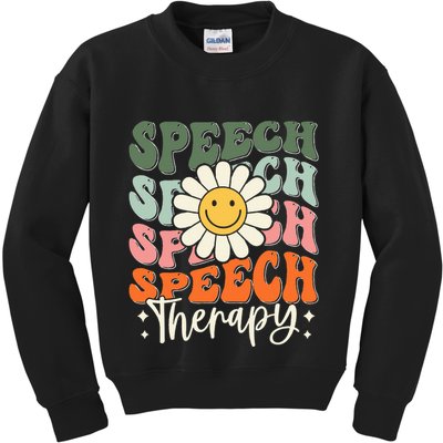 Speech Therapy Retro Speech Language Pathologist  Kids Sweatshirt