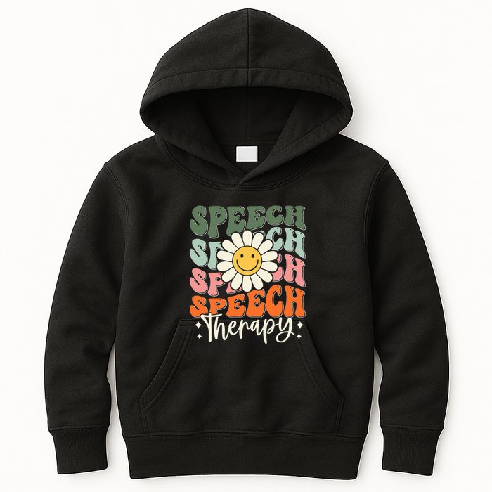 Speech Therapy Retro Speech Language Pathologist  Kids Hoodie