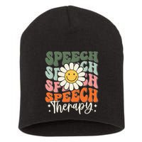 Speech Therapy Retro Speech Language Pathologist  Short Acrylic Beanie