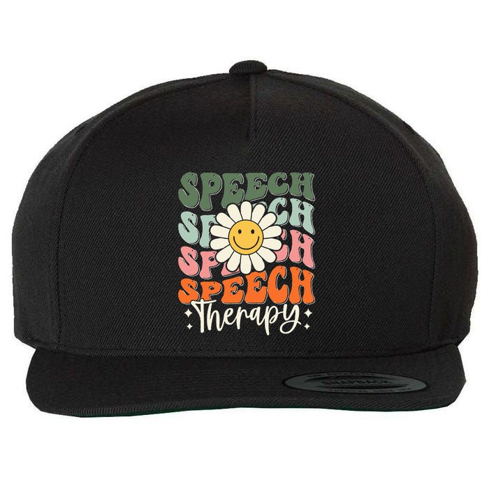 Speech Therapy Retro Speech Language Pathologist  Wool Snapback Cap