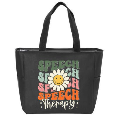 Speech Therapy Retro Speech Language Pathologist  Zip Tote Bag