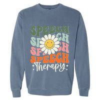 Speech Therapy Retro Speech Language Pathologist  Garment-Dyed Sweatshirt