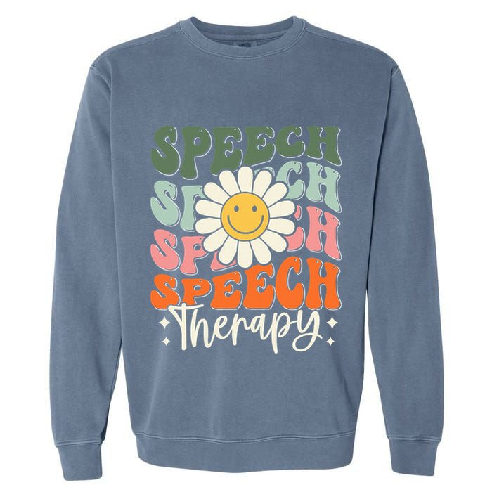 Speech Therapy Retro Speech Language Pathologist  Garment-Dyed Sweatshirt