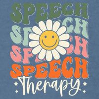 Speech Therapy Retro Speech Language Pathologist  Garment-Dyed Sweatshirt