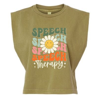Speech Therapy Retro Speech Language Pathologist  Garment-Dyed Women's Muscle Tee