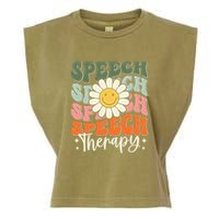 Speech Therapy Retro Speech Language Pathologist  Garment-Dyed Women's Muscle Tee