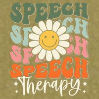 Speech Therapy Retro Speech Language Pathologist  Garment-Dyed Women's Muscle Tee