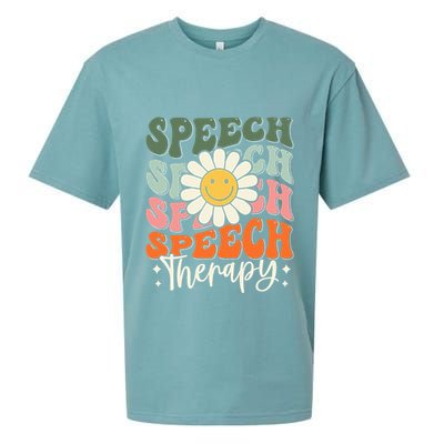 Speech Therapy Retro Speech Language Pathologist  Sueded Cloud Jersey T-Shirt