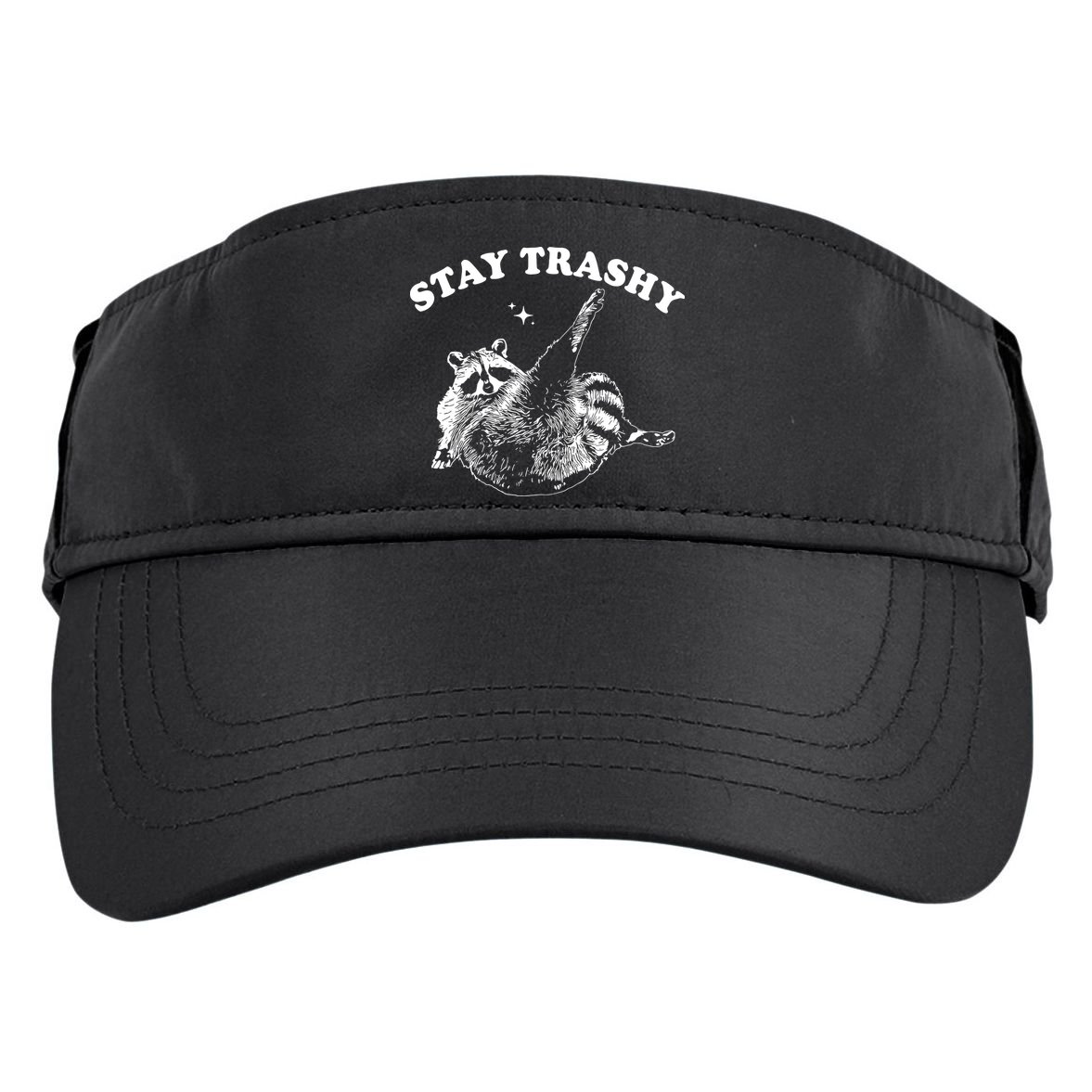 Stay Trashy Raccoon Adult Drive Performance Visor