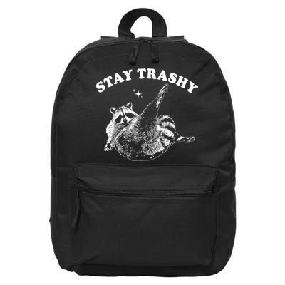 Stay Trashy Raccoon 16 in Basic Backpack