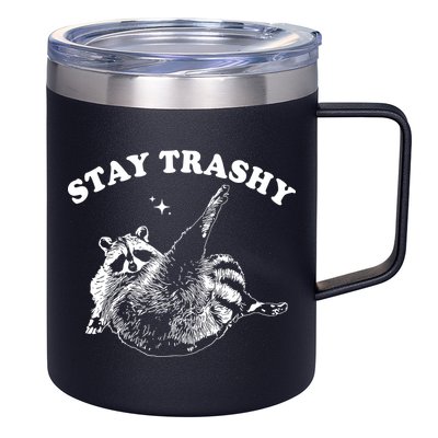 Stay Trashy Raccoon 12oz Stainless Steel Coffee Mug