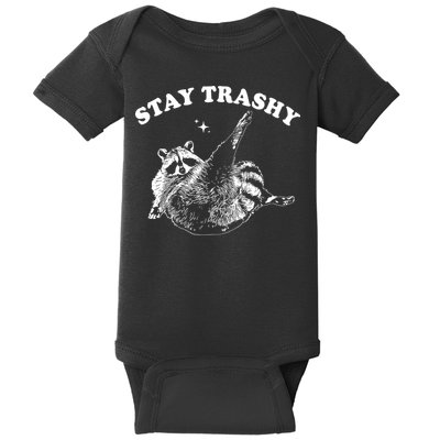 Stay Trashy Raccoon Baby Bodysuit