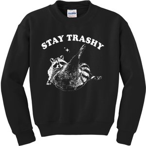 Stay Trashy Raccoon Kids Sweatshirt