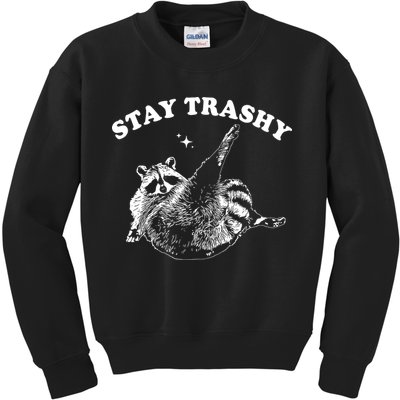 Stay Trashy Raccoon Kids Sweatshirt